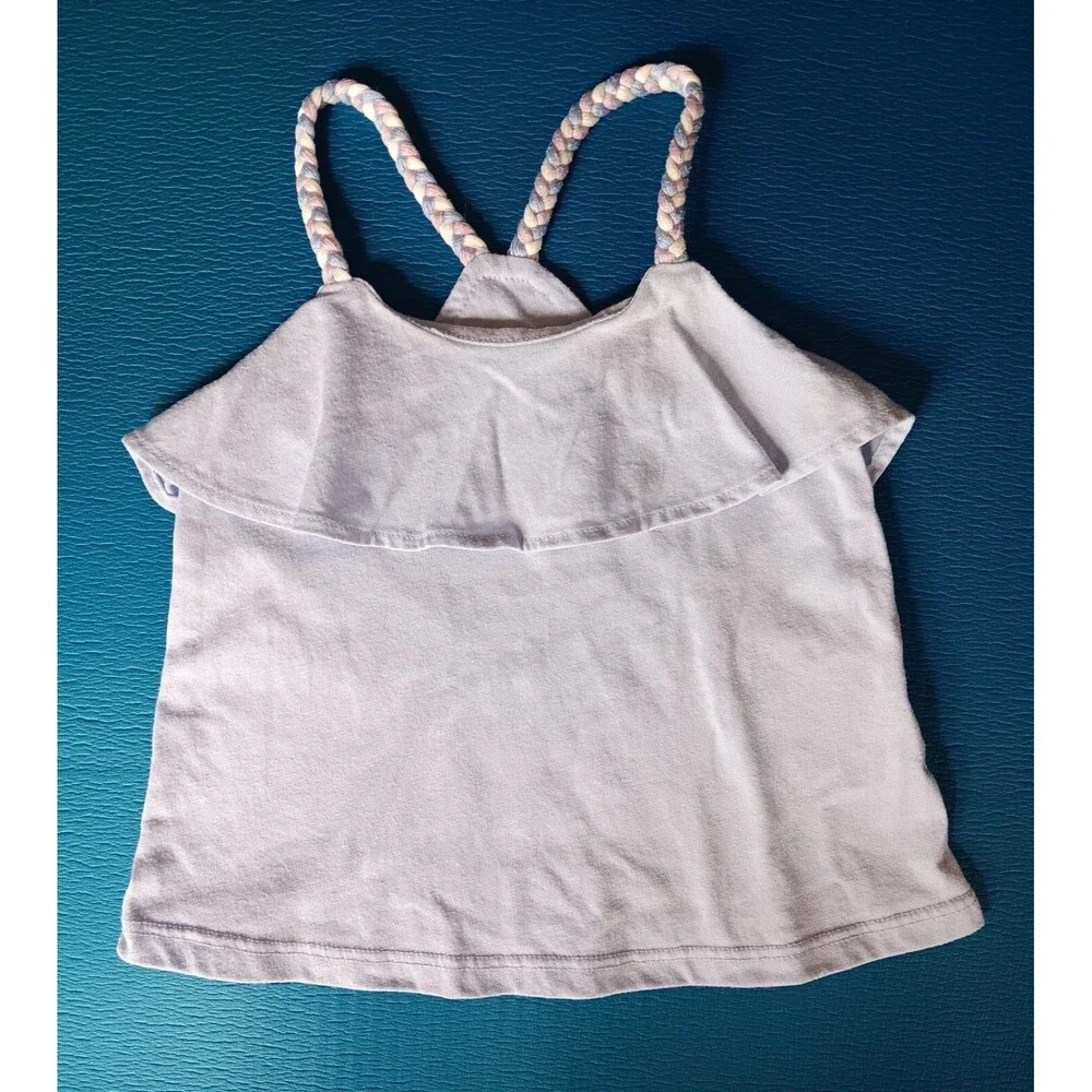 Shirt 18 months Osh Kosh girl Tank Light Blue sleeveless baby